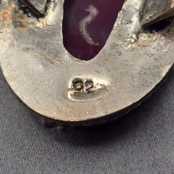 925 Sterling Silver Plt Triplet Opal Ring Size 9.5 Bezel Setting Statement - Picture 5 of 13